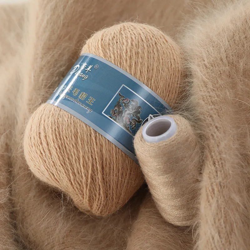 

5 pieces 50g+20g Coarse hand-knitted long-haired mink wool ball in mink wool yarn DIY wool ball