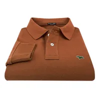 Polos brodés 100% coton pour hommes, chemises à manches longues, petit LOGO, vêtements décontractés, mode sportive, haute qualité 5