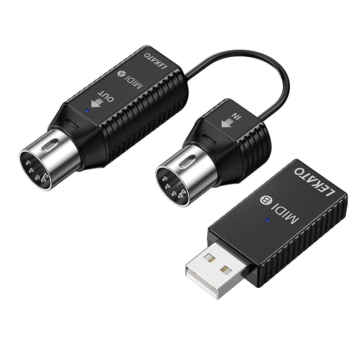 LEKATO Mini Wireless Transmission System Wireless MIDI Adapter MS1 5