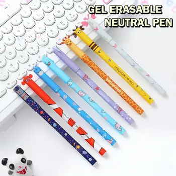 Set di 8 Penne Gel a Forma di Animale con Inchiostro Cancellabile, Strumenti Creativi per Scuola, Ufficio, Diario e Decorazione Appunti