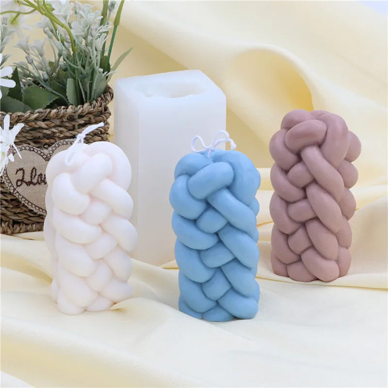 

Twisted Twist Candle Silicone Mold for Handmade Desktop Decoration Gypsum Epoxy Resin Aromatherapy Candle Silicone Mould