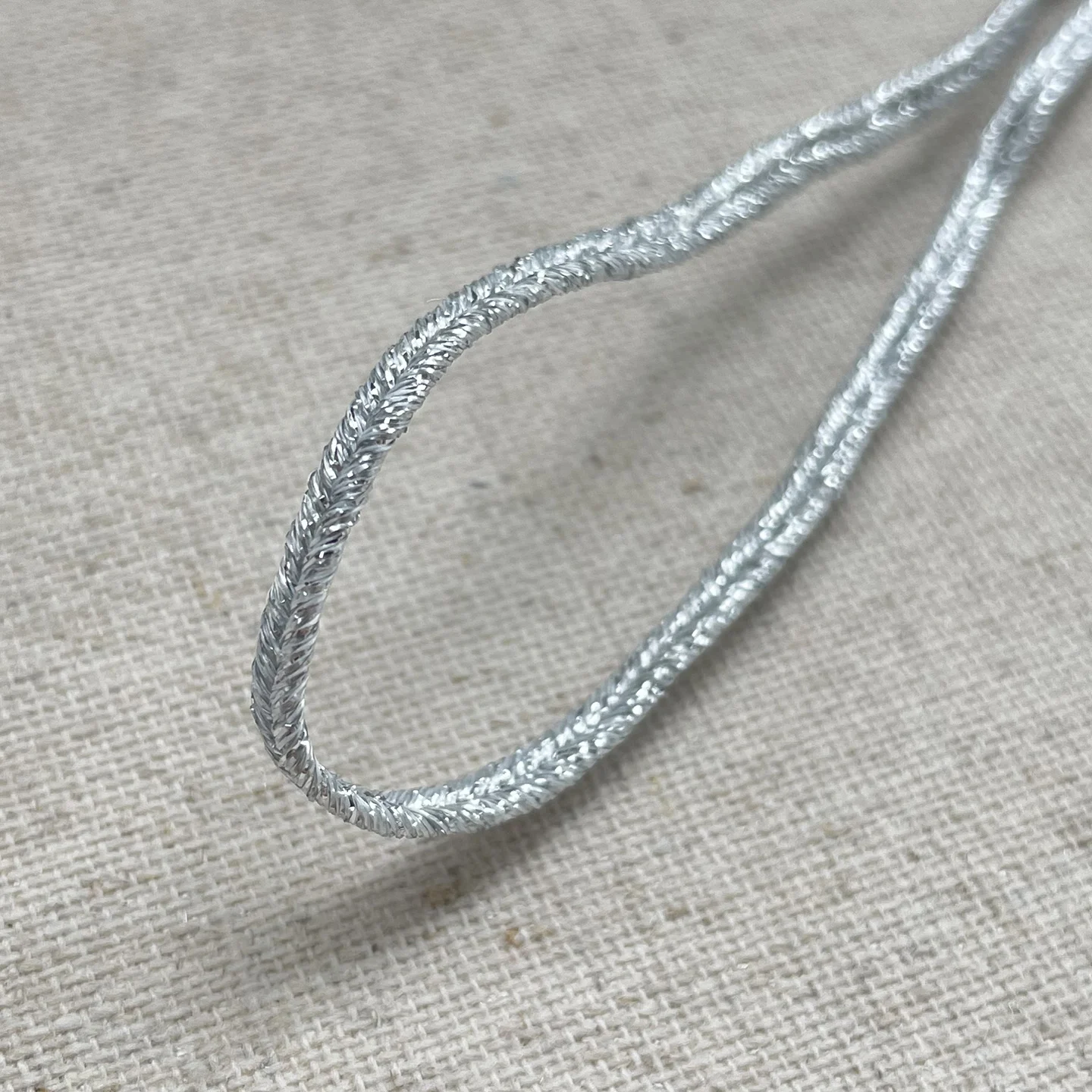 10-Meter Gold & Silver Herringbone Webbing Strap - DIY Edging Accessory