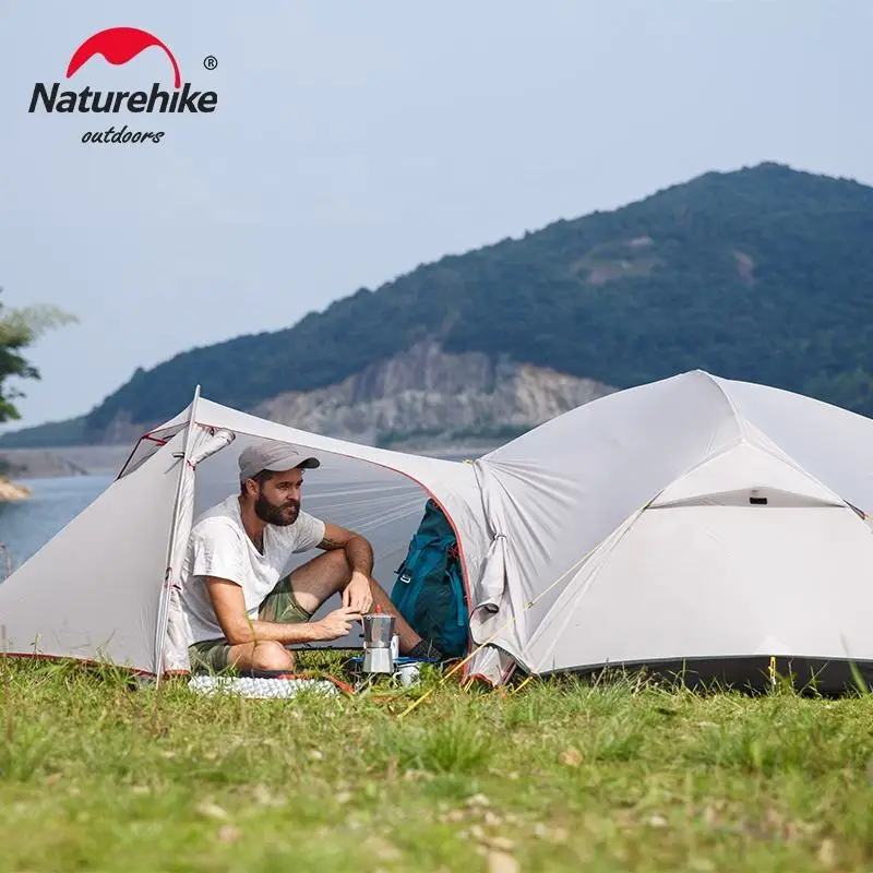 Naturehike Mongar 20D Nylon outdoor ultralight hiking adventure tent Waterproof Folding Camping 2 man camper tent camping tent portable tent survival tent