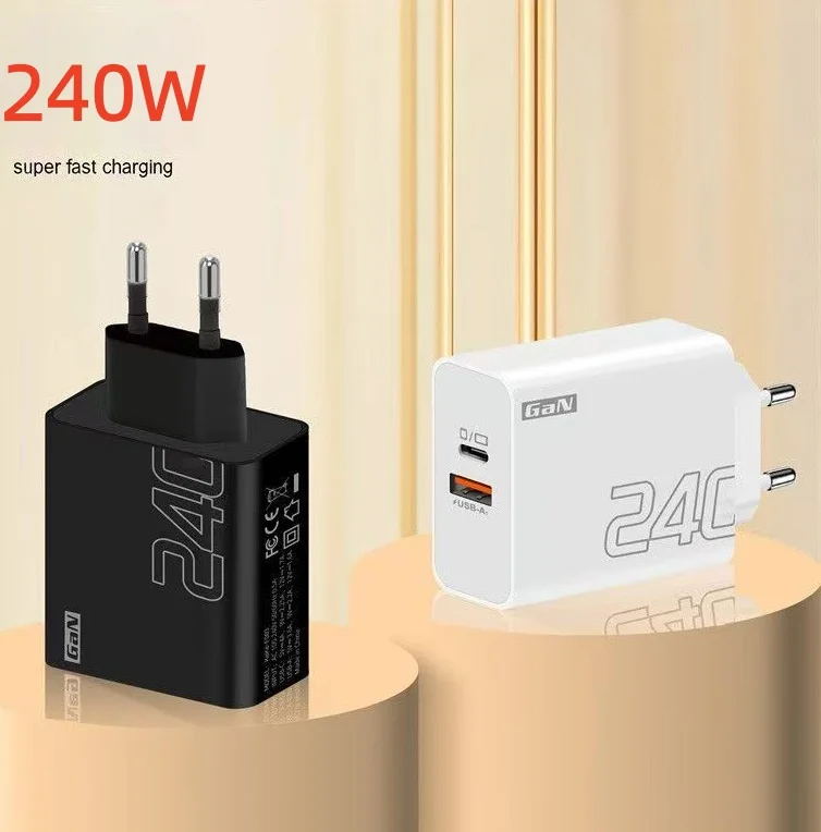 Universal 240W USB-C Fast Charging Wall Adapter with QC 3.0 Technology