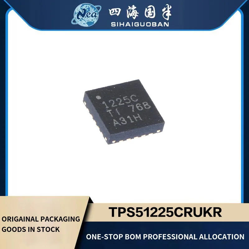 

2PCS TPS51225CRUKR 1225C WQFN20 TPS51275CRUKR 1225C 5.5V-24V Dual-Synchronous Buck Controller With VREG5 Always-On LDO