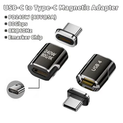 Ultra - Fast Magnetic USB - C to Type - C Charging and Data Transfer Cable - 240W, 80Gbps, 8K Display Support (240W XQ CX LQS)