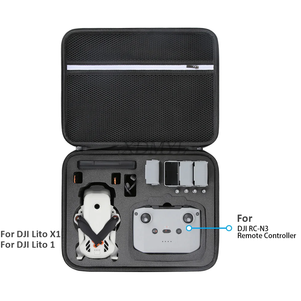 DJI Lito 1/Lito X1 RC 2/RC N3 드론 액세서리용 나일론 정리함 보관함 휴대용 케이스 방수 보호용 숄더백