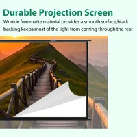Must-have for home theater! 120-inch 16:9 foldable anti-wrinkle projector with white wall-mounted screen, washable, suitable for - Image 3