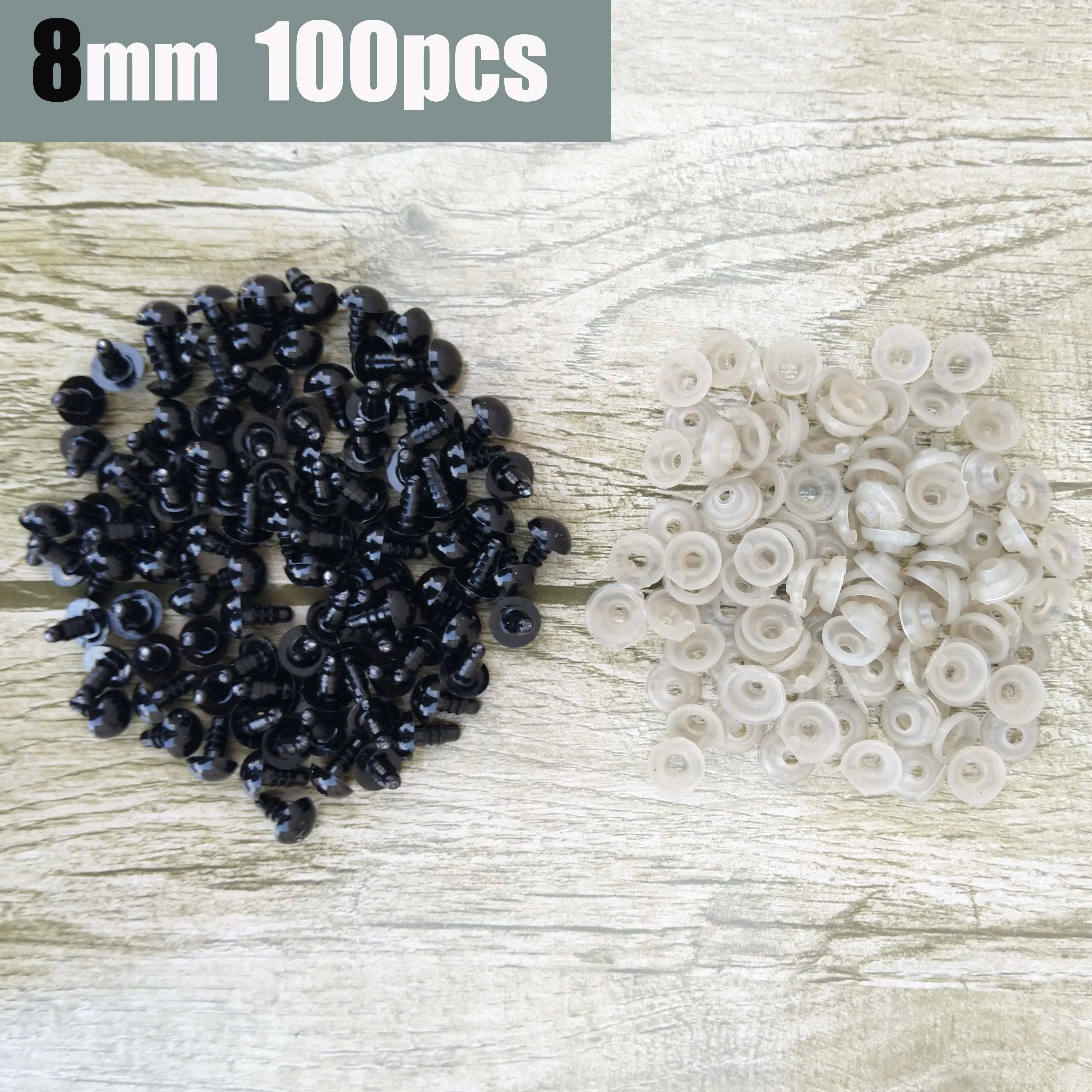 Yeux De Sécurité En Plastique Noir, 100 Pièces, Pour Jouets Amigurumi, Kit  De Bricolage, Artisanat, Oeil En Peluche Doux, 6mm 8mm 12mm, Accessoires De  Poupée - AliExpress