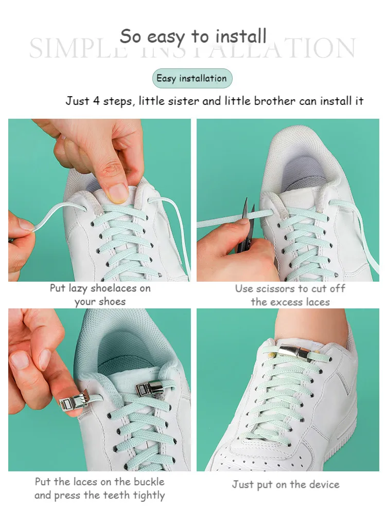 How To Put No Tie Laces In Shoes Adidas Shoelaces|elastic No Tie