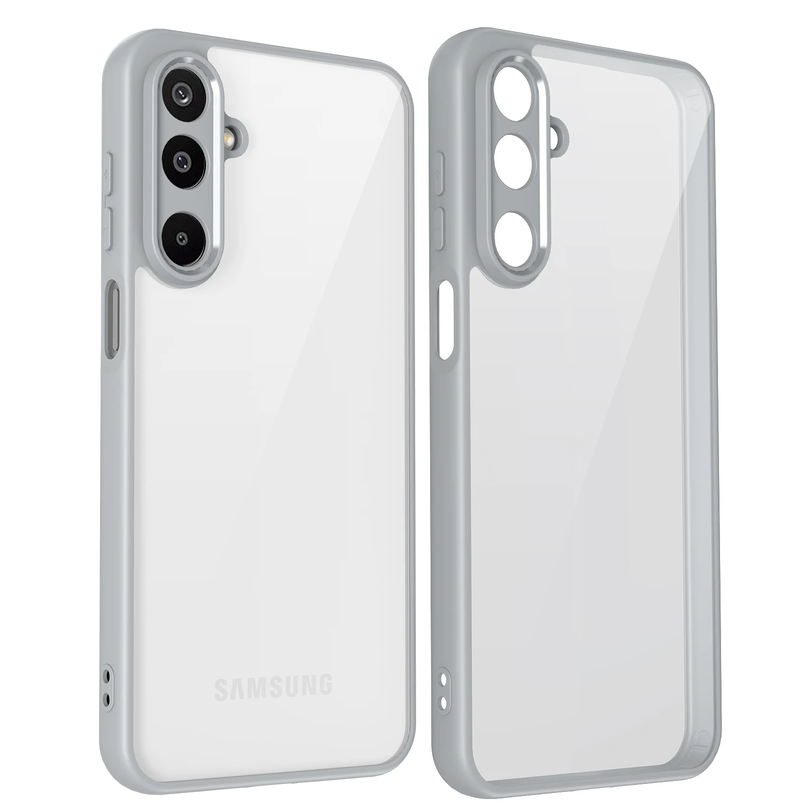 Clear Shockproof Phone Case with Hard Acrylic Back Protection Cover