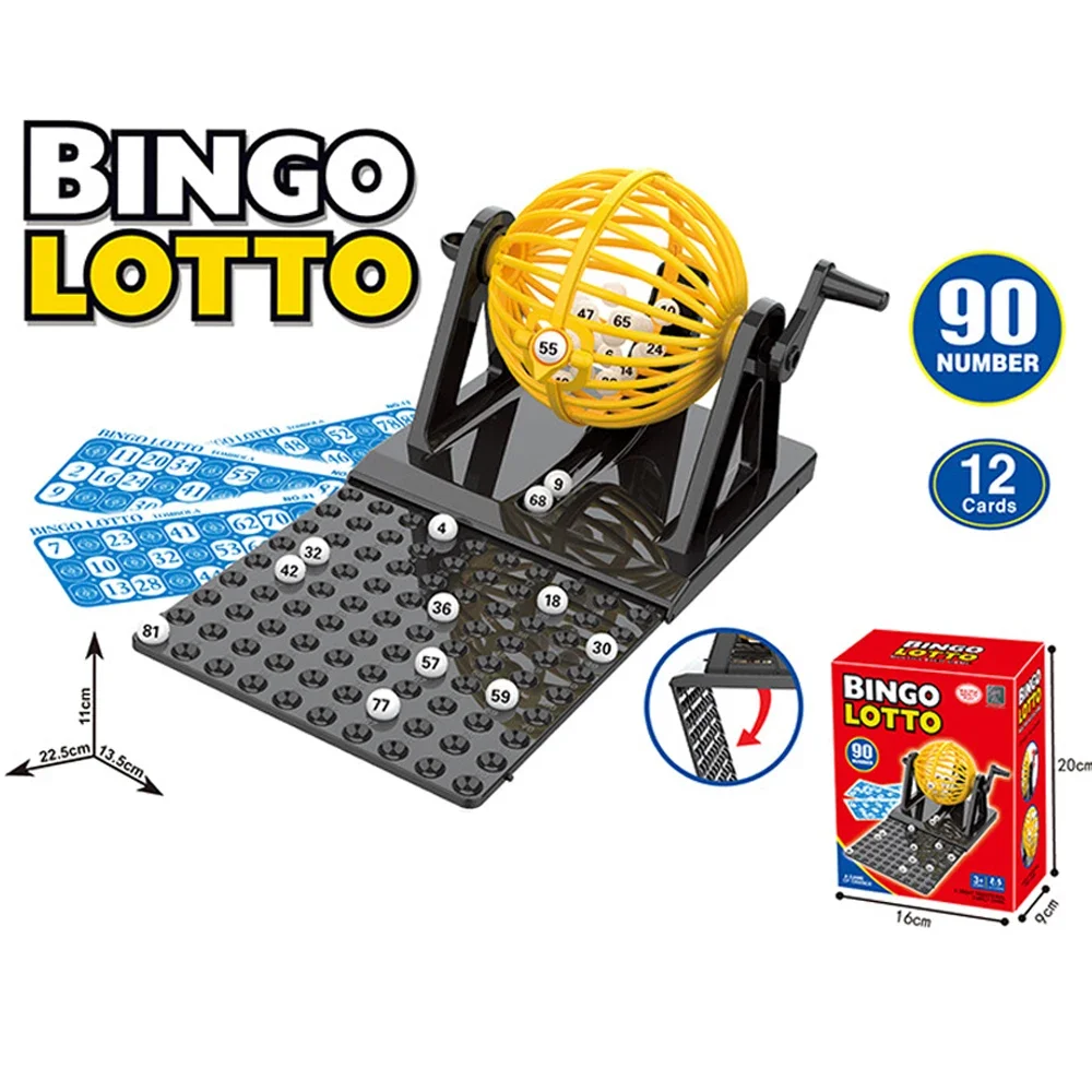 Party Props Bingo Chips Toys Bingo Game Set Lottery Machine Mini Chips Adault Toys Pretend Play Party Game Machine