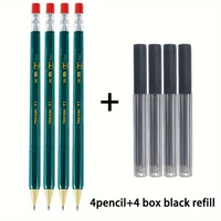 Plastic Mechanical Automatic Pencil 2.0 Replaceable Black Refill Color Lead Sharpener Hexagonal Barrel For Writing 12 Color 2