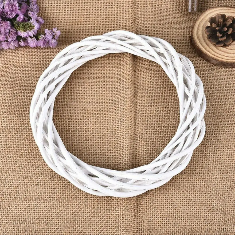 10-30cm weiße Kranz girlande hängende Rebe Ring Weihnachten Rattan Ring DIY Handwerk Weihnachten Ornamente Weihnachten Party Dekorationen – Detail 5