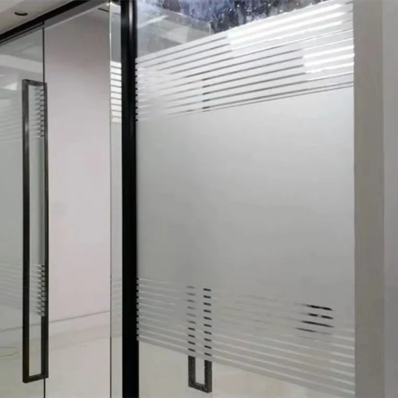 Window Privacy Film Window Film Office Partition Anti-Collision Striped Glass Sticker Anti-Exposure Bathroom Grinding