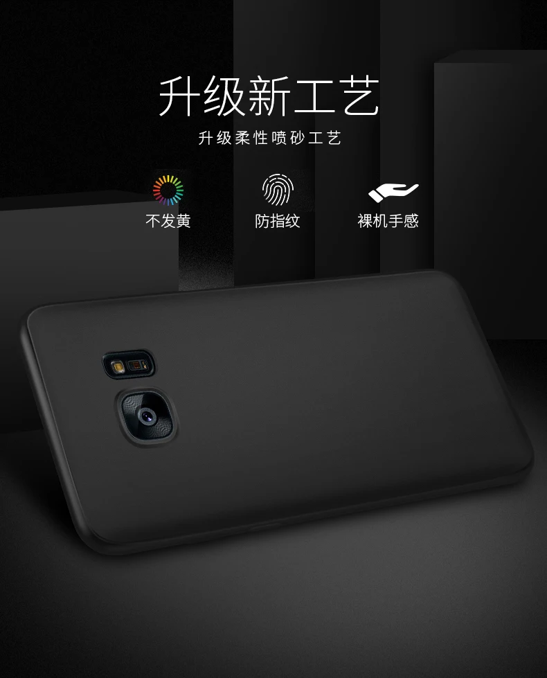 Sleek Black Matte Soft TPU Slim Case Cover
