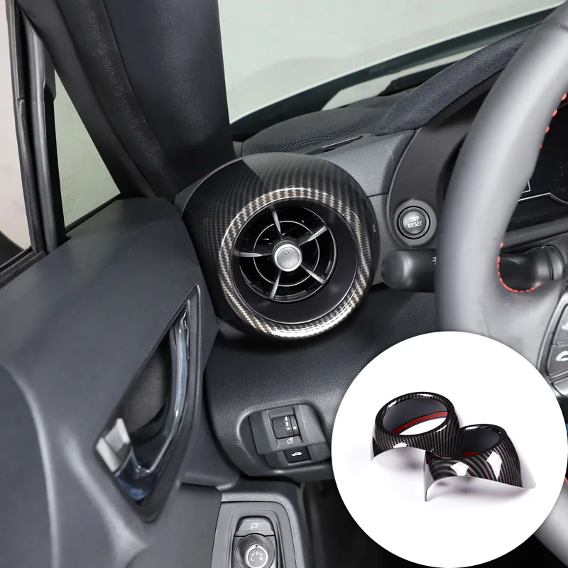 

Carbon Fiber Style Car Dashboard Side Air Vent Decoration Ring Cover Trim Sticker For Toyota 86/Subaru BRZ 2022 Auto Accessories