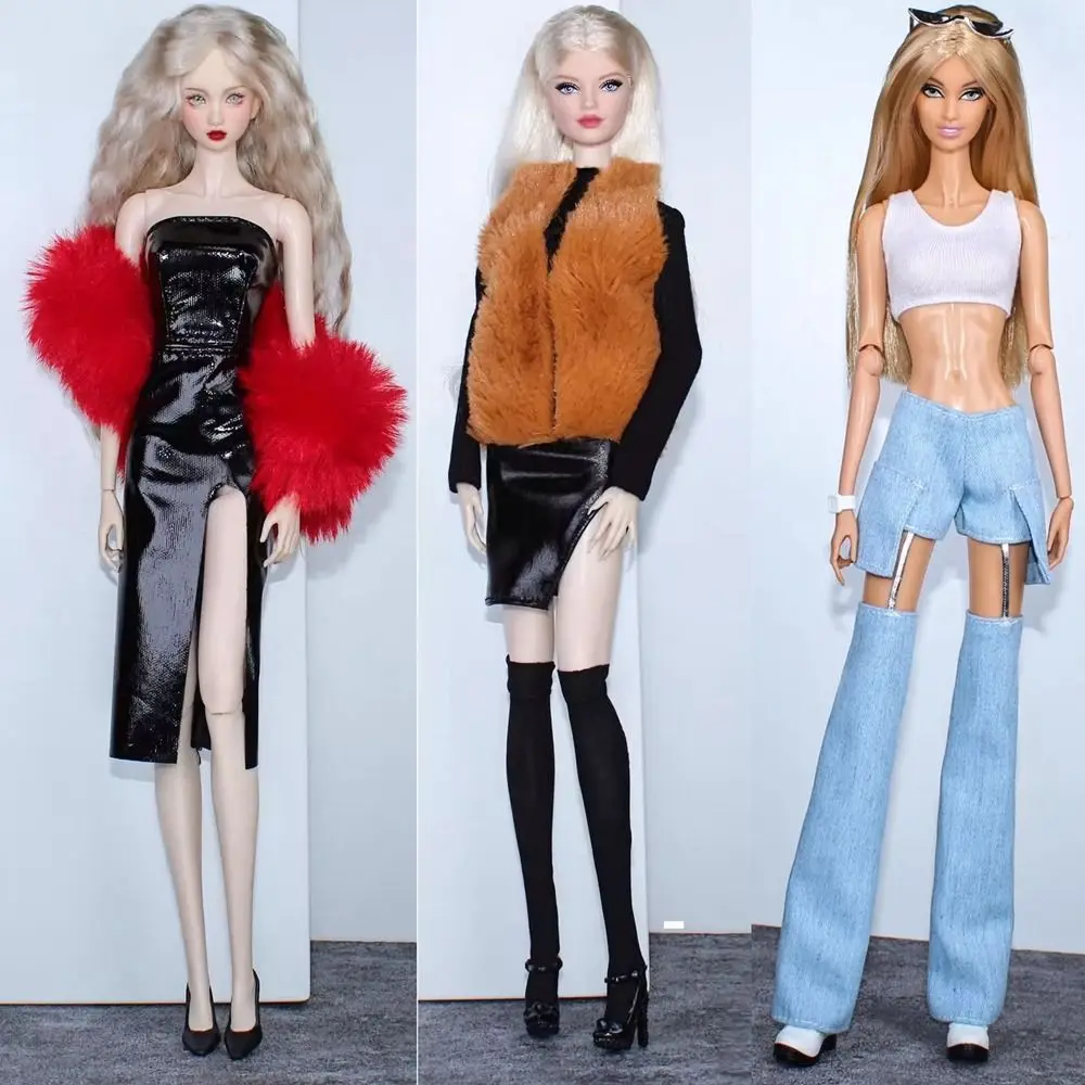 

Элегантная кукла, искусственная одежда, повседневная одежда, искусственная плюшевая куртка, модные куклы, аксессуары «сделай сам», кукла 11,5 дюйма/кукла 1/6 BJD