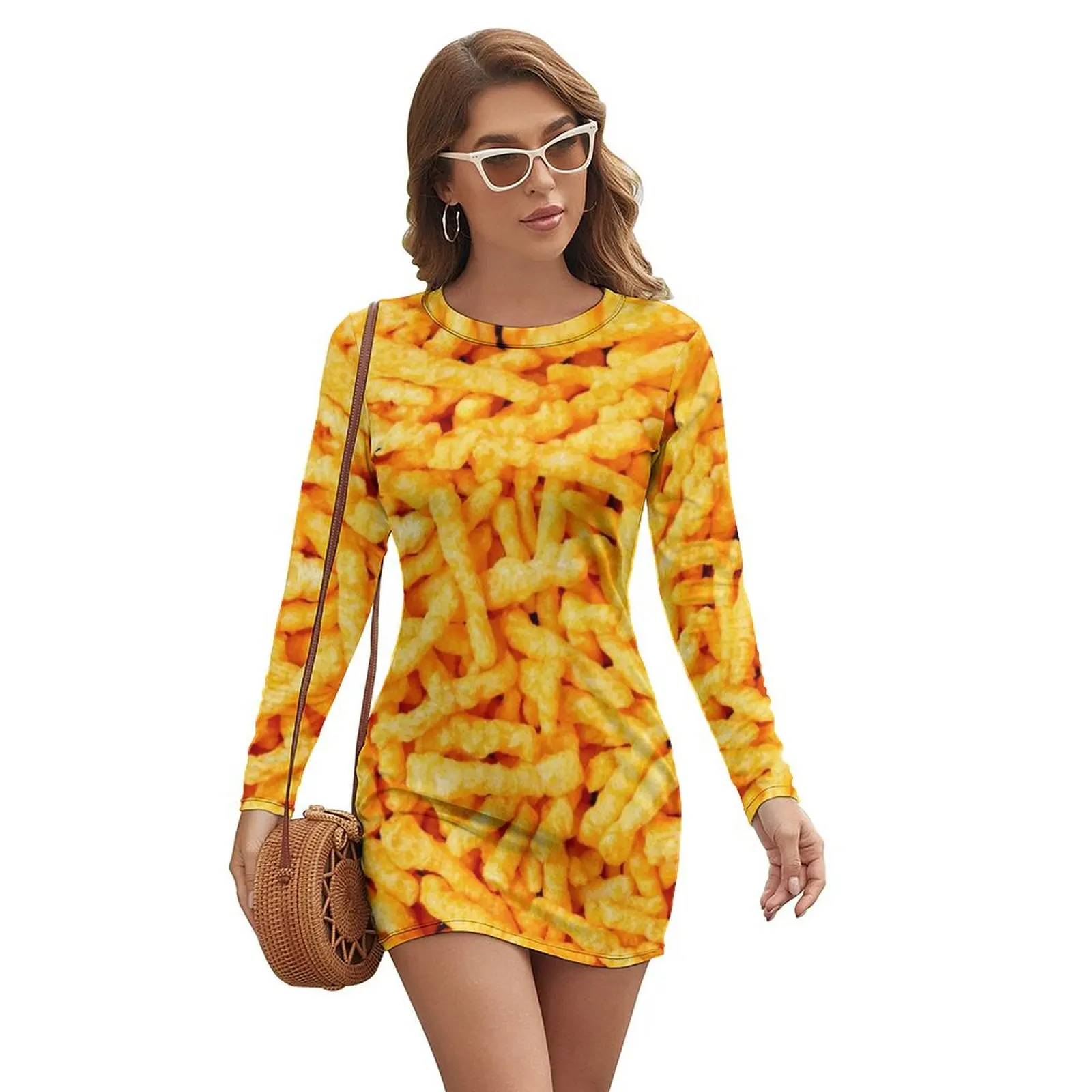 

Cheetos Print Long-sleeved Dress Woman clothing clothing women summer 2024 summer outfits for women 2024