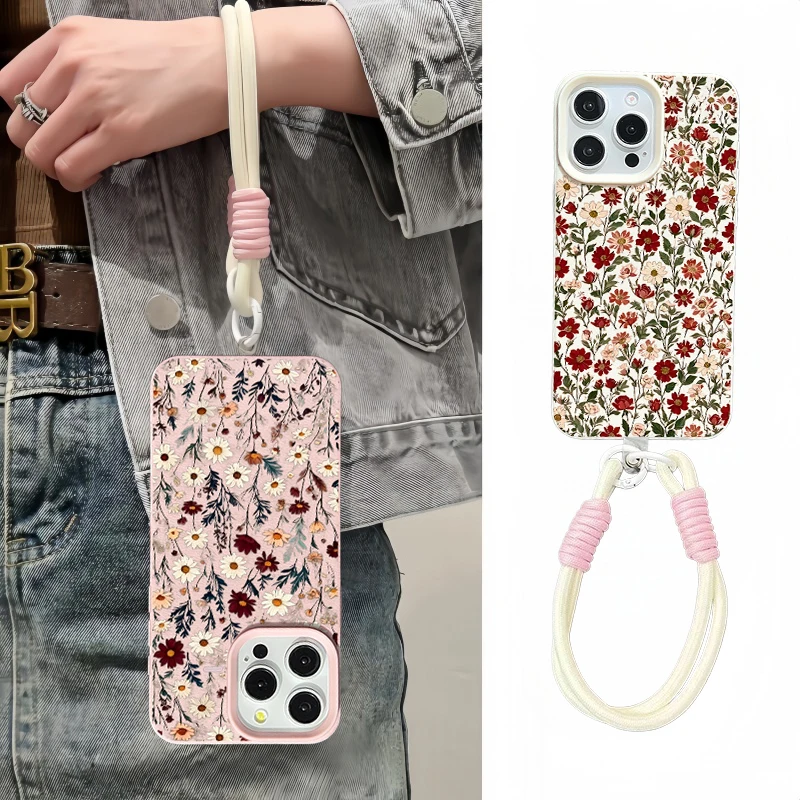 Floral Leopard Print Silicone PU Phone Case Cover