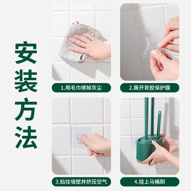 Fürdőszoba Fekete Wc Kefe Puha Tpr Szilikon Fej Nincs Holt Sarkok Otthoni Padlón Álló Tisztító Kefék Kiegészítők - Image 5