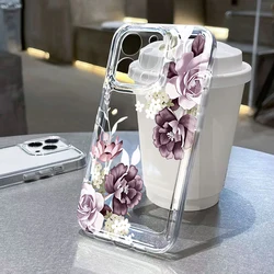 Elegant Peony Blossom Soft Clear Phone Case Cover - Galaxy S23 Ultra (1)