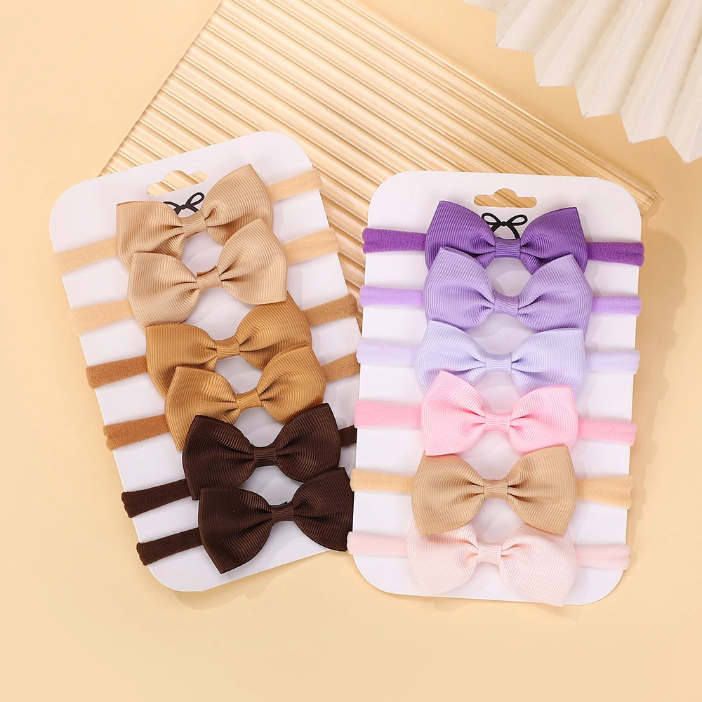 6 Teile/satz Classics Band Haar Bögen Haar Band Schöne Casual Elastische Kopf Band Solide Nette Baby Bowknot Kleinkind Headtie