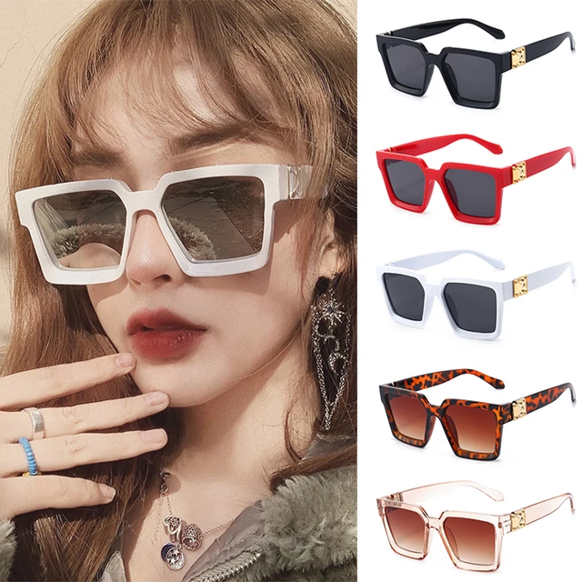 INS Oversized Rectangle Vintage Sunglasses for Female Lady Eyeglass Cat Eye 3