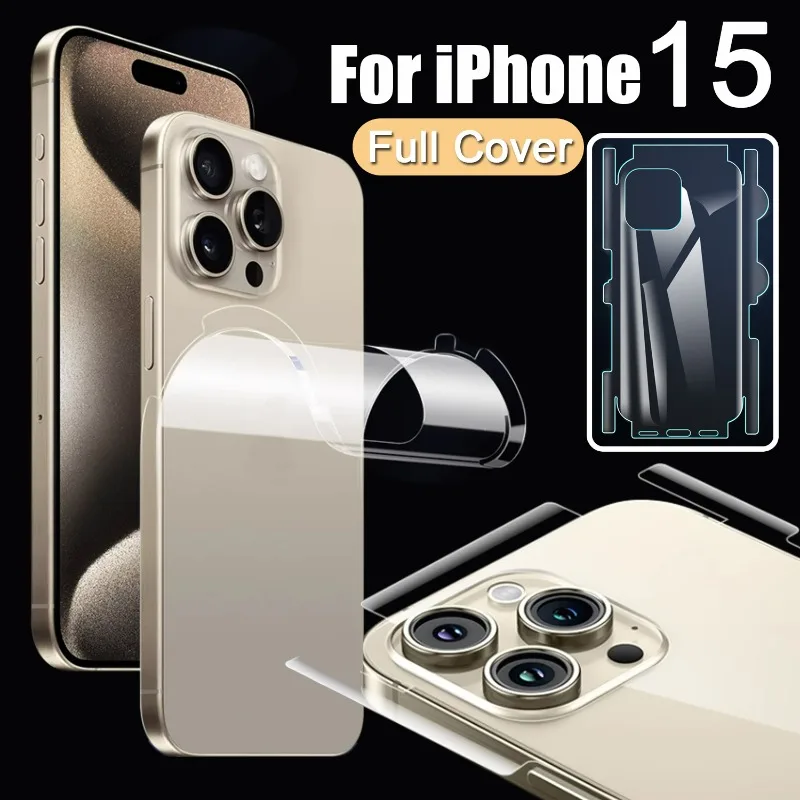 Pellicola Posteriore Per Iphone 15 Plus Pro Max Pellicola Idrogel A Copertura Totale Per Iphone 15Pro 15 Plus Morbida Pellicola Protettiva Anti-Impron