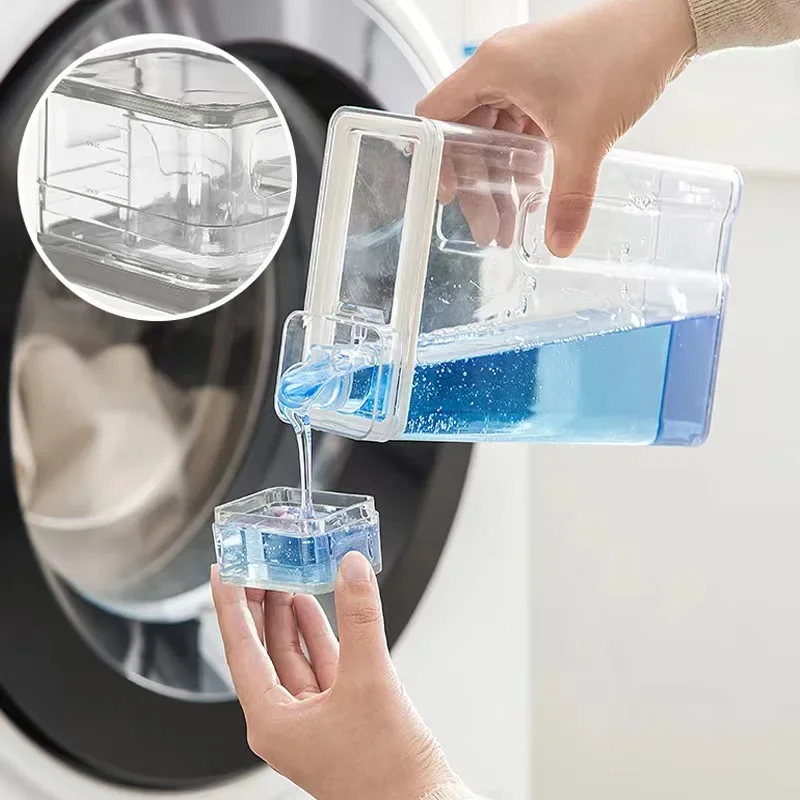 Refillable Laundry Detergent Container with Measuring Cup Washing Powder  Soap Dispenser Multipurpose Storage Bottle Cereals Jar - AliExpress