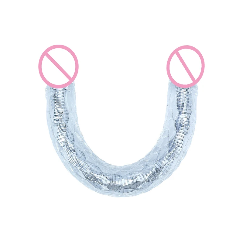 Realistic Dildo Double Ended Flexible Dildos for Lesbian Double Sided Anal Play G-spot Stimulator Sex Toys for Women Couple