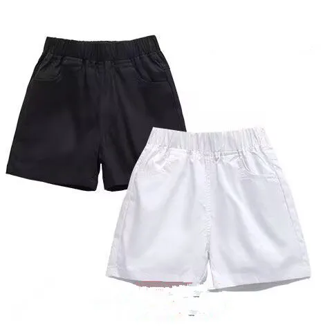 1 to 8 Years Summer Cotton Clothes Boy & Girls Shorts Solid Color Elastic Waist Children Short Casual Pants Youth Student School