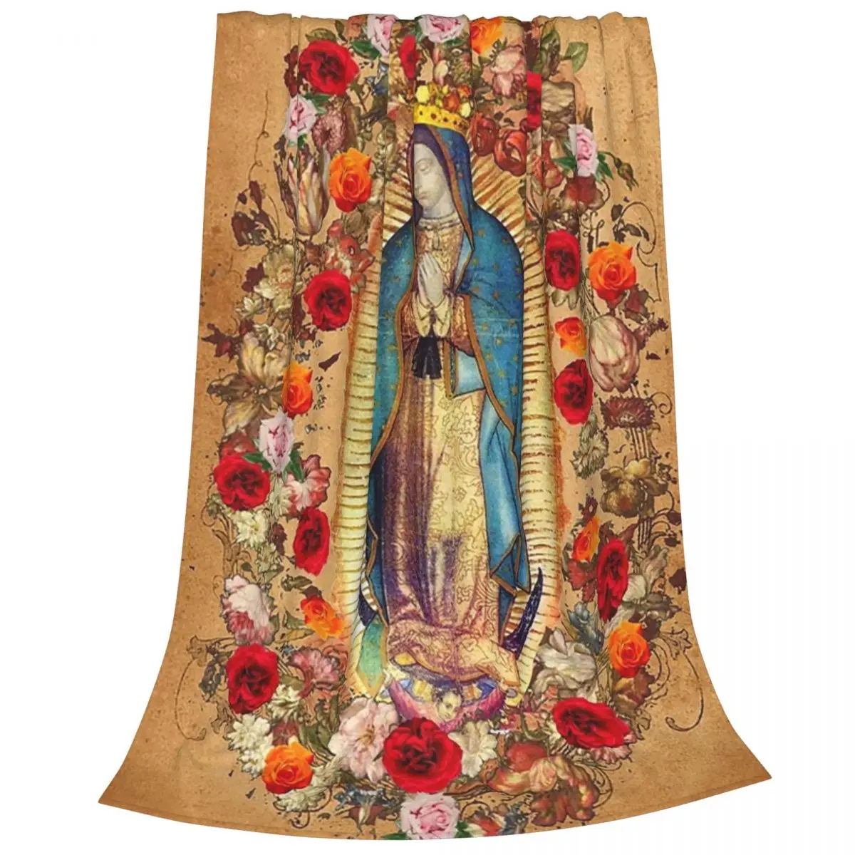 Our Lady Of Guadalupe Virgin Mary Catholic Mexic Blankets Fleece Warm Sofa Throw Blankets For Home Office Throws Bedspread Quilt 2