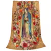 Our Lady Of Guadalupe Virgin Mary Catholic Mexic Blankets Fleece Warm Sofa Throw Blankets For Home Office Throws Bedspread Quilt 2