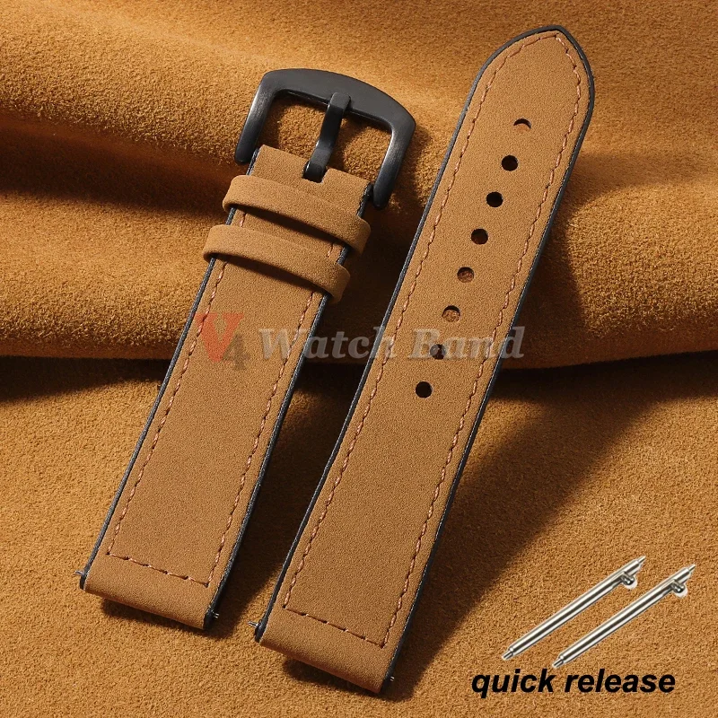 Vintage Suede Silicone Leather Bracelet - Quick Release Sport Wristbelt Accessory