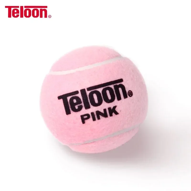 Teloon Pink Tennis Ball Acrylic Wool Cloth 1/2 Pack Practice Training Outdoor Entertainment Ball Tennis Suitable for Beginner
