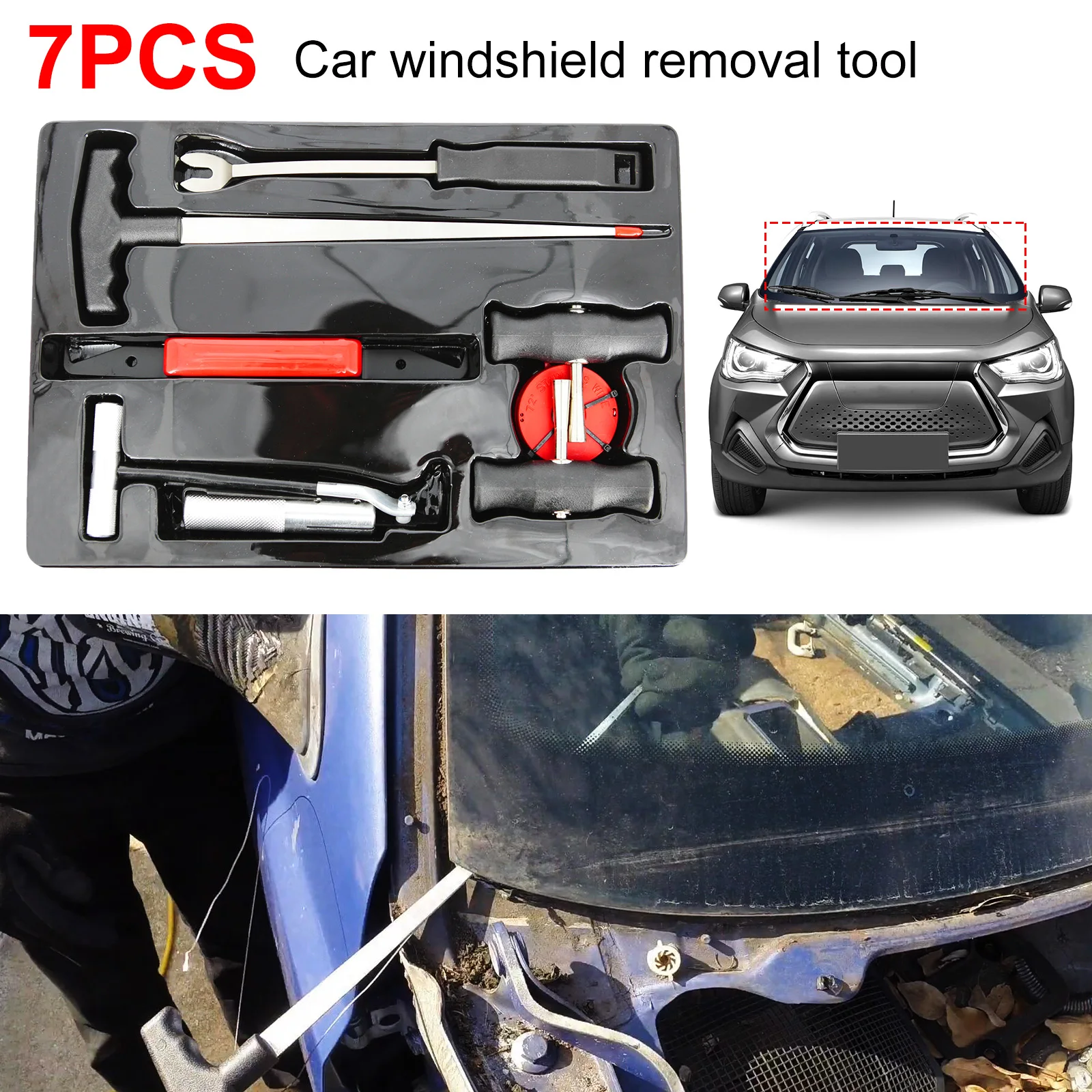 7pcs Professional Car Windshield Remover Cut Tool Kit Auto Car Window