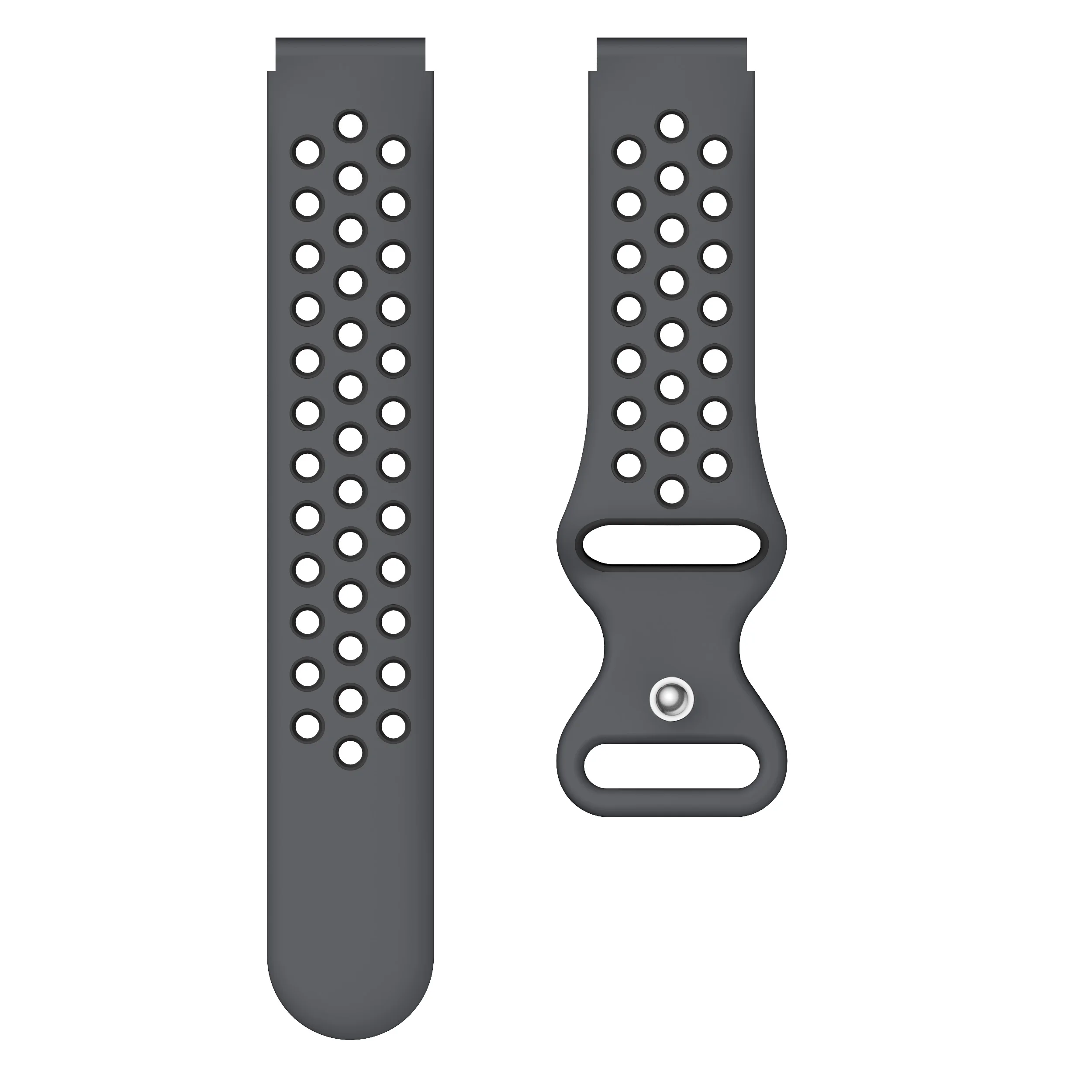 Sporty 18mm Breathable 8-Shaped Buckle Watch Strap