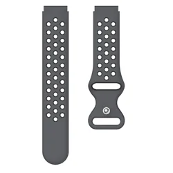 Sporty 18mm Breathable 8 - Shaped Buckle Watch Strap - GT5 GT4 41mm (Coal Black)