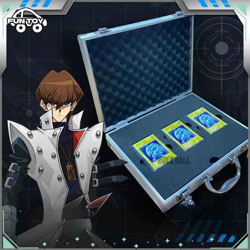 

DIY Yu-Gi-Oh! Seto Kaiba Aluminum Alloy Lock Carrying Suitcase Kc Lock Carrying Suitcase Card Portable Double Layer Storage Box