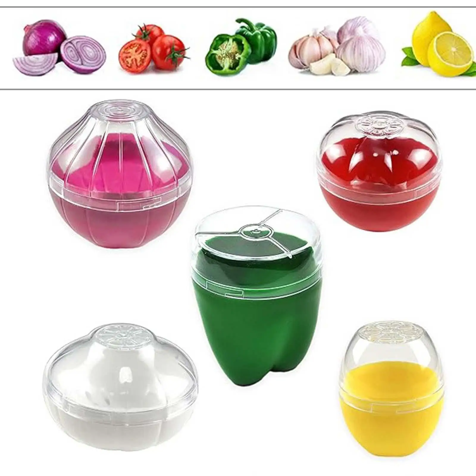 Fruit Vegetable Storage Containers Fruit and Vegetable Savers Food Storage Container for Garlic Green Pepper Onion Family Pantry