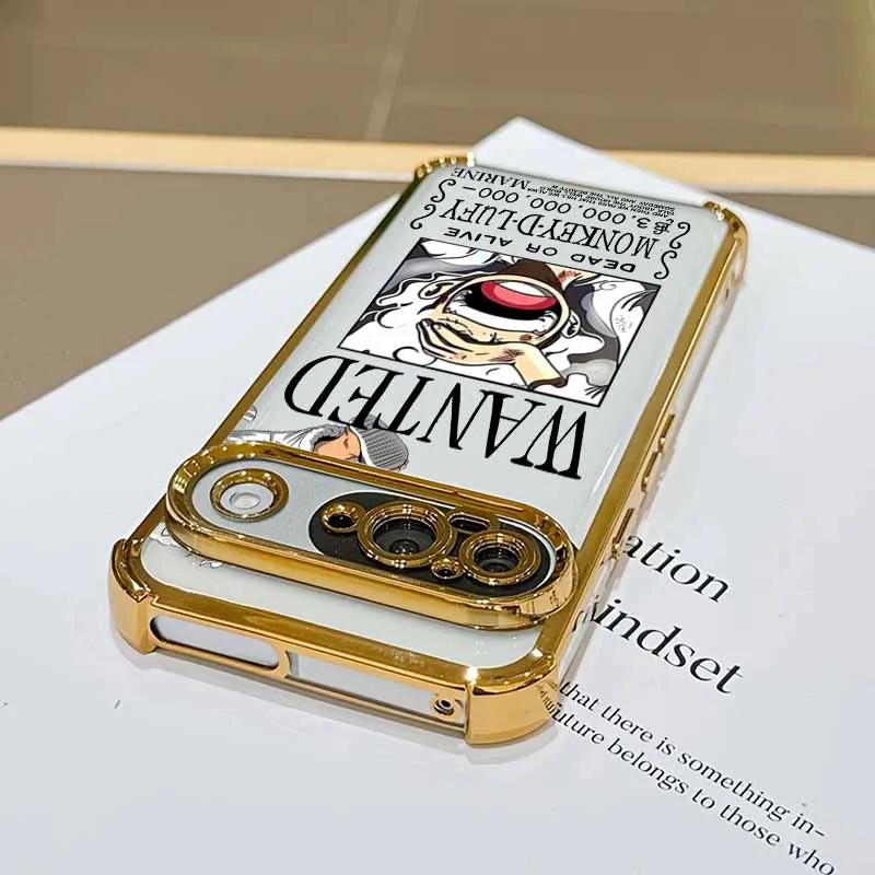 Plating Drop-Proof Transparent Soft Anime Phone Case