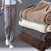 High Waist Wide Leg Pants Women's Autumn Winter New Style Thickened Straight Corduroy Casual Spring Summer Fleece Lined Trousers