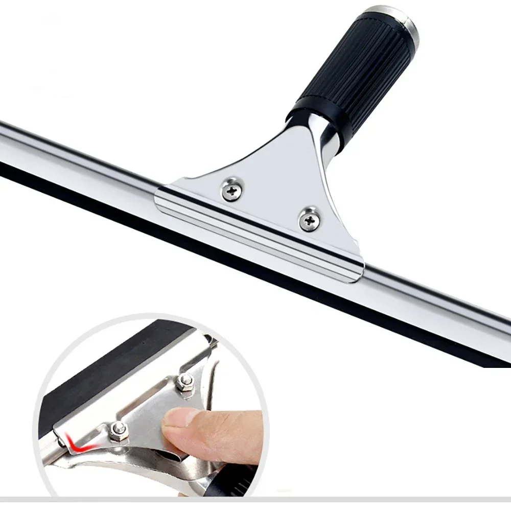 Glass Cleaning Squeegee with Rubber Blade - Versatile Window and Surface Wiper