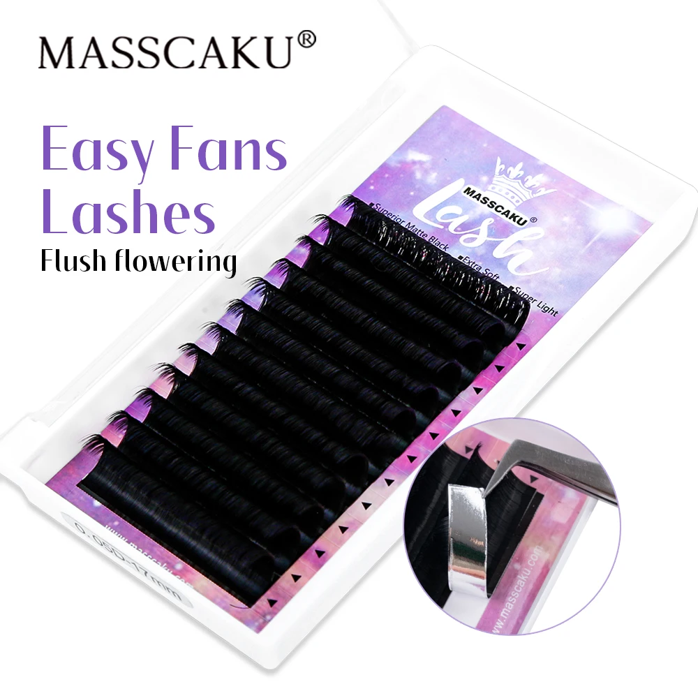 

All Size Masscaku Blooming Auto Fan Eyelashes High Quality One Second Making Fans Lash Extension Mink Individual False Lashes