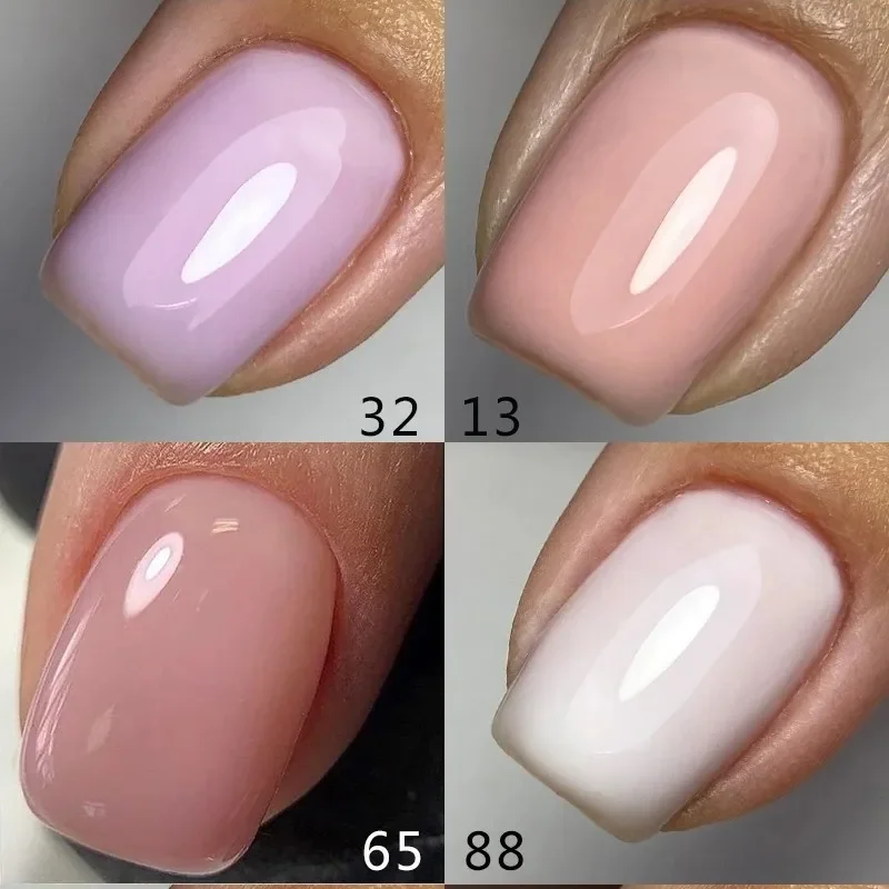 MSHARE Milky Pink Rubber Base Gel Glitter Camouflage Color Coat Soak Off Nails Gels Varnish Lacquer 10ml UV LED Gel Polish 5