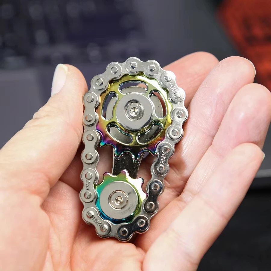 Pignoni per catena di bicicletta in metallo, volano, giroscopio da dito, fidget spinner, giocattolo antistress e ansiolitico per bambini e adulti, regalo_voghion.com