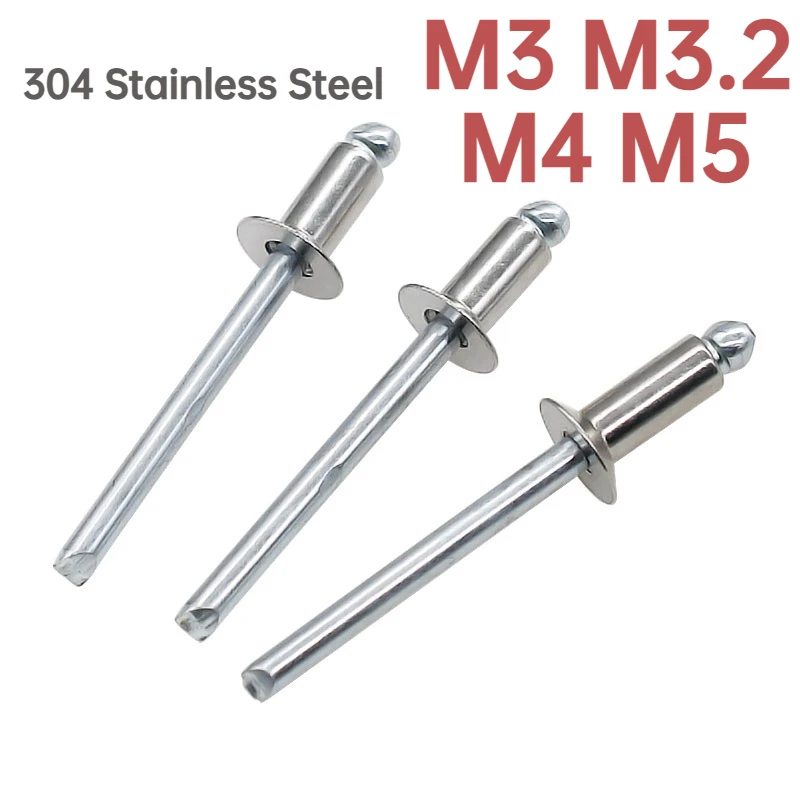 304Stainless Steel Fastener Closed Round Head Waterproof Rivets Anti ...