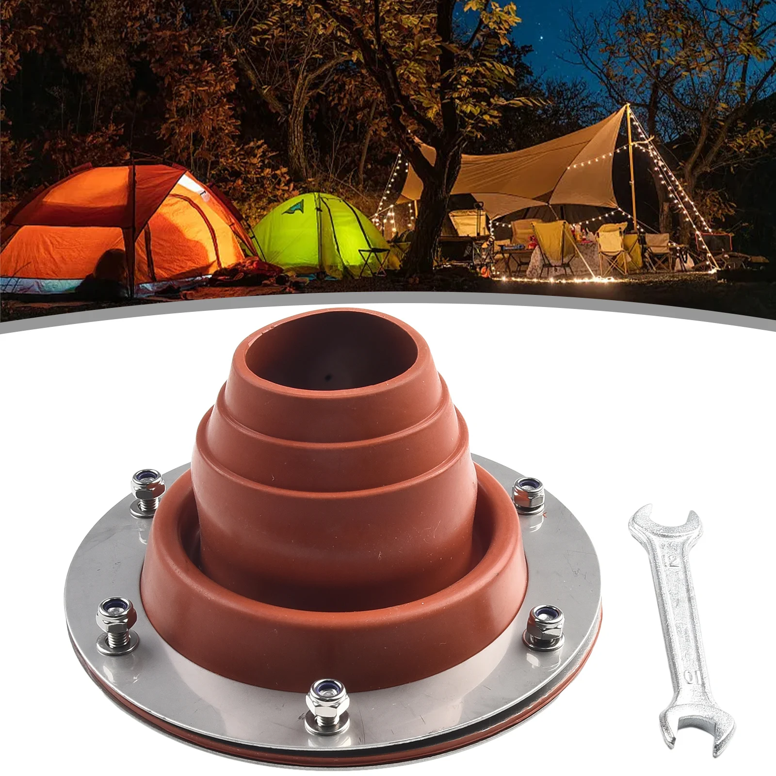 

1pc Anti-scalding Silicone Cover For Tent Chimney 340g Tent Flue Flashing Kit For Bell Tent Yurt Fits Frontier/Outbacker Stove