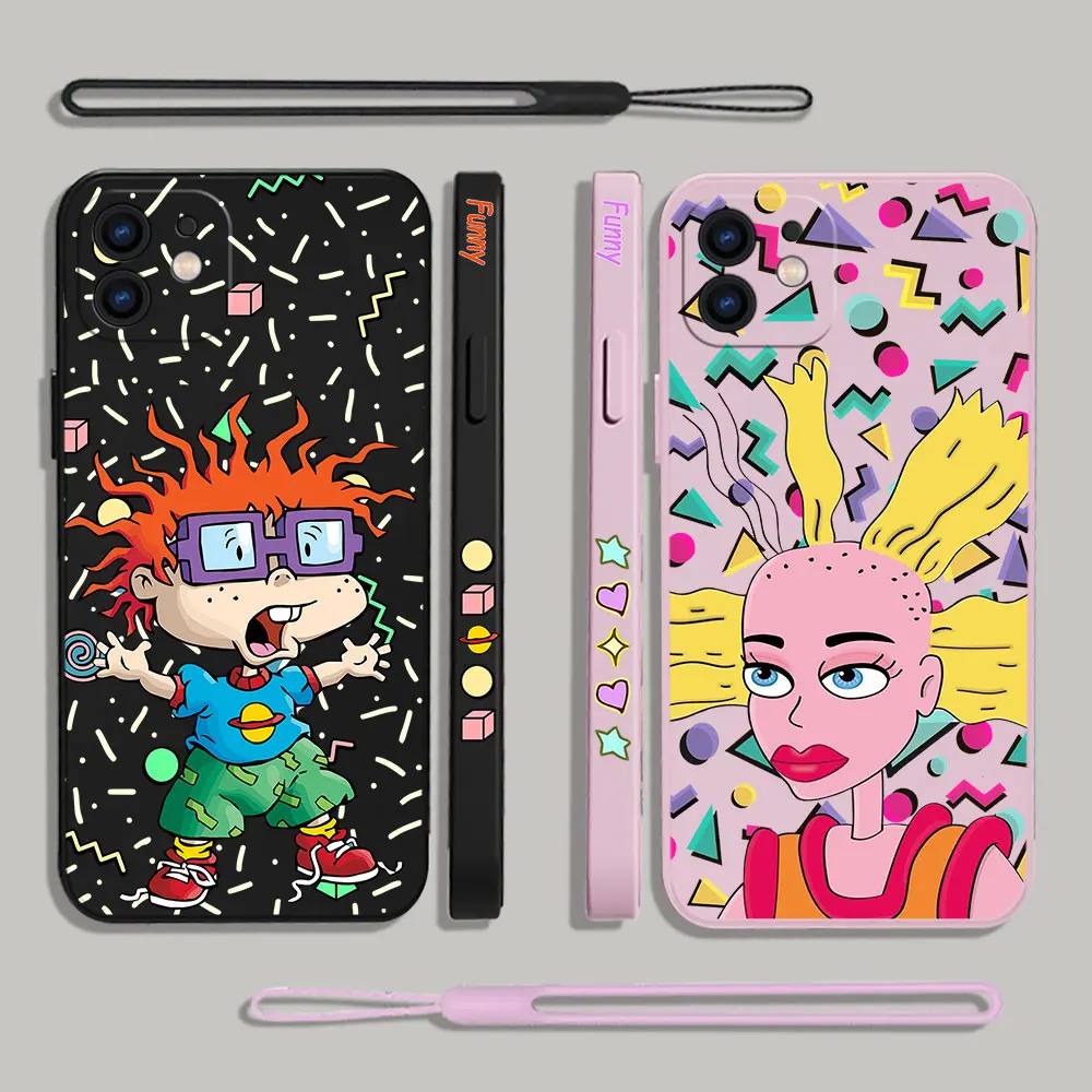 

Hot Comedy Animation Cartoon Rugratses Phone Case For Xiaomi Redmi Note 12 11 11T 10 10S 9 Pro Plus 10C 9A 4G 5G With Hand Strap